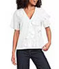 SCHOONER WHITE TOP WITH FLOWERS