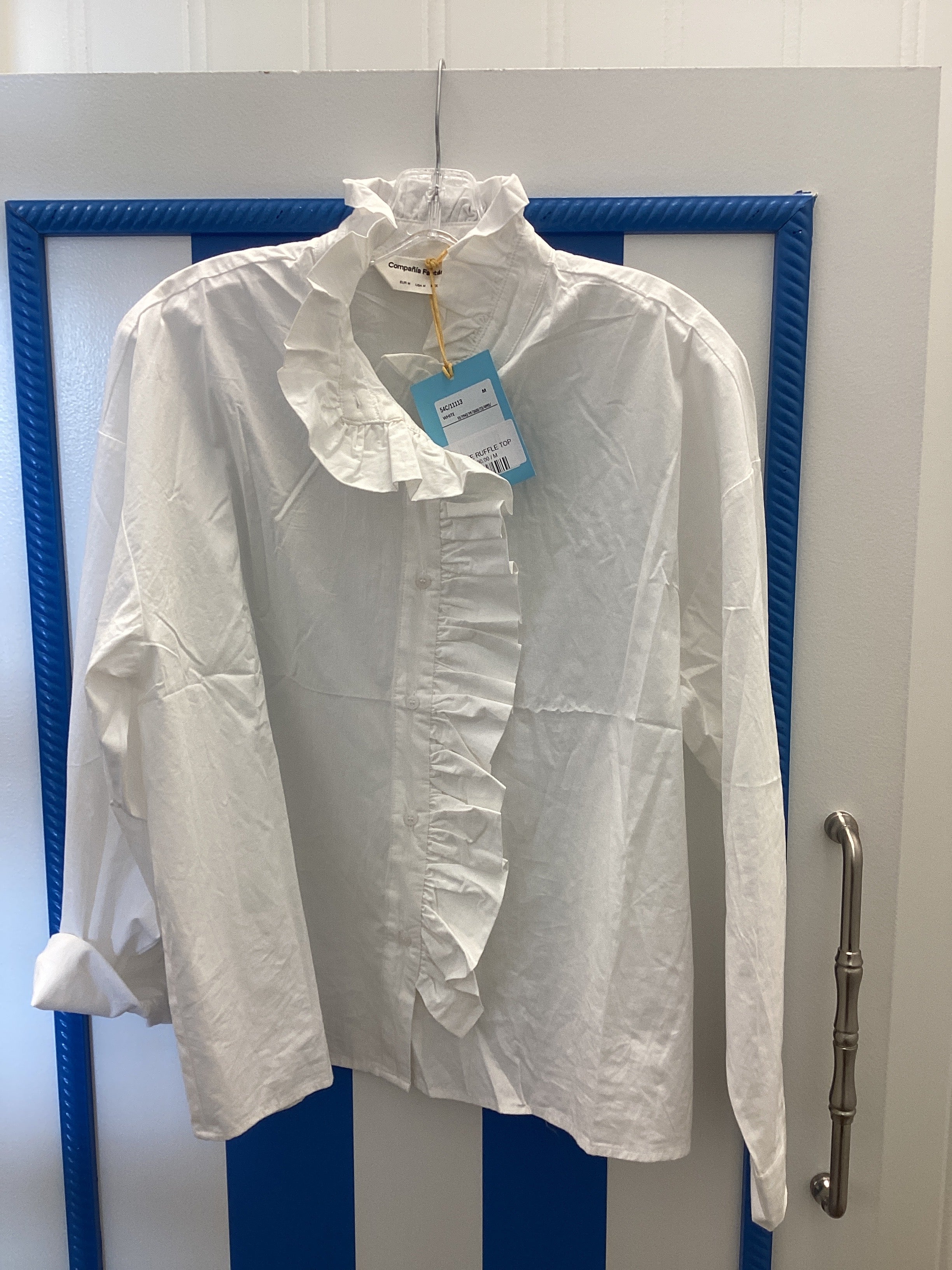WHITE RUFFLE TOP – The Posh Pelican