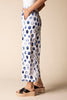 46977 LINEN DOT SEAMED CROP PANT