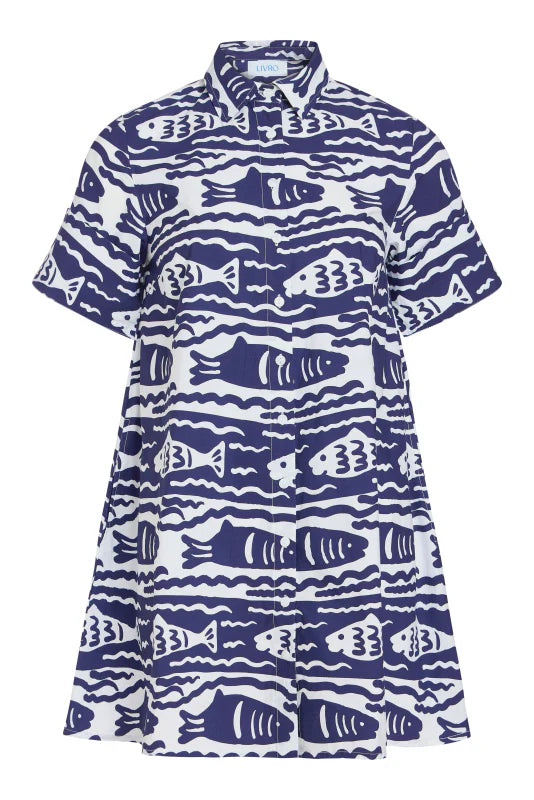 DOCK DRESS FISH PRINT – The Posh Pelican