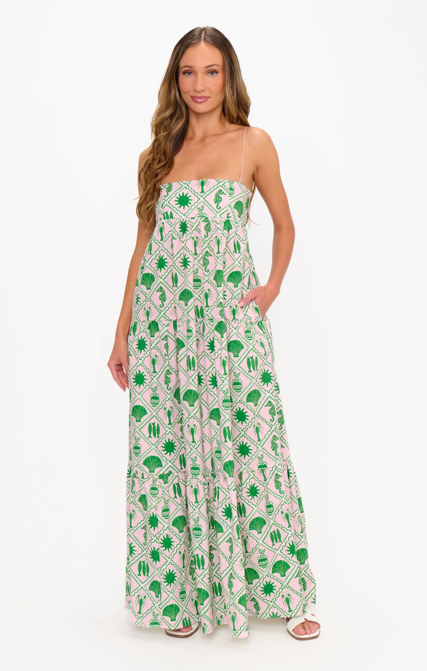 LONG WEEKEND MAXI DRESS COASTAL COLLAGE – The Posh Pelican